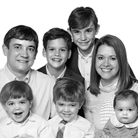 Charles and Brooke Wood with their children